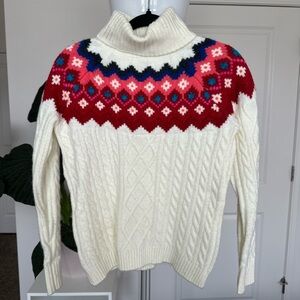 LOFT Fair Isle Turtleneck Sweater